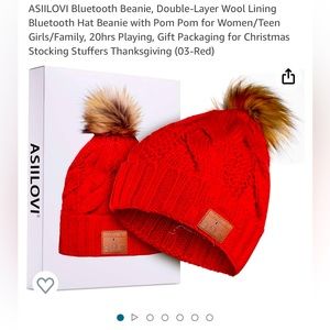 Asiilovi Bluetooth Red Beanie